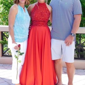 Red Sherri Hill prom dress